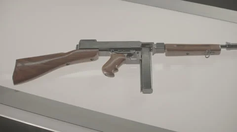 Weapon machine gun in clean room Stock Footage 52422312