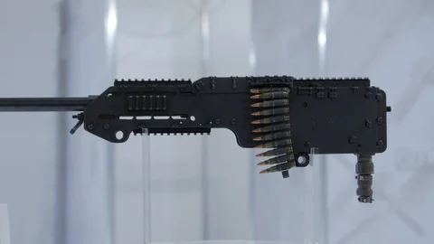 Weapon Machine gun Stock Footage 123697227