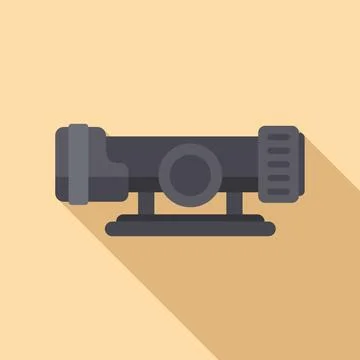Weapon scope icon flat vector. Rifle gun Stock Illustration
