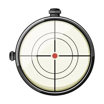 Weapon scope sniper cartoon vector illustration Stock Illustration