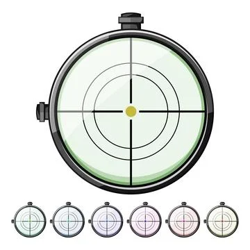 Weapon scope sniper cartoon vector graphic Stock Illustration