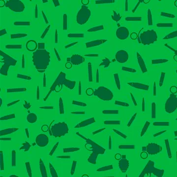 Weapon Silhouette Seamless Pattern Stock Illustration