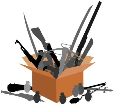 Weapon stash Stock Illustration