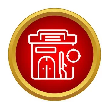 Weapon store icon representing hunting and target shooting Stock Illustration