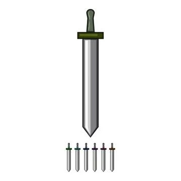 Weapon viking sword cartoon vector graphic 스톡 일러스트