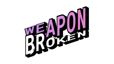 WEAPON vs BROKEN, 3D Text Animation in Isometric View with Opposite Word Motion Stock Footage 314264205