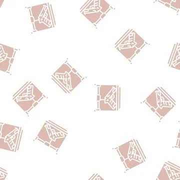 Weapons 3d printing glyph vector seamless pattern Ilustración de archivo