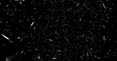 Weapons 3d text animation - reverse it for effect Stock Footage 106691324