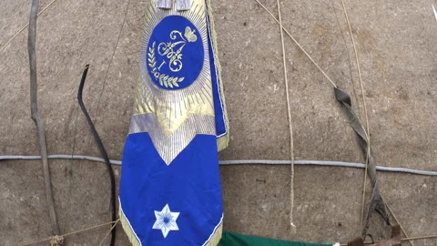 Weapons and ammunition of the medieval Bashkir warrior Stock Footage 207352833