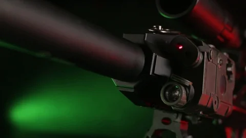 Weapons on black background Stock Footage 101825956