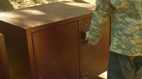 Weapons cache store storage 스톡 동영상 42799562