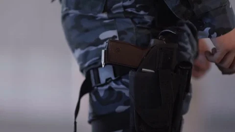 Weapons close-up 库存影片 75329379