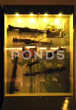 Weapons exhibited in the War Remnants Museum in Saigon, Vietnam Stock Photos