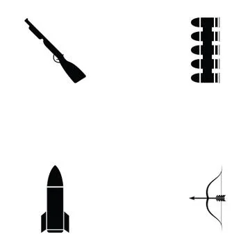 Weapons icon set Stock Illustration