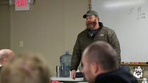 Weapons Instructor Teaches Classroom Stock Footage 70561738