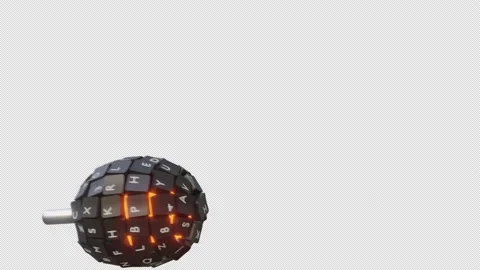 Weapons of modern information wars. alpha channel without background Stock Footage 168418844