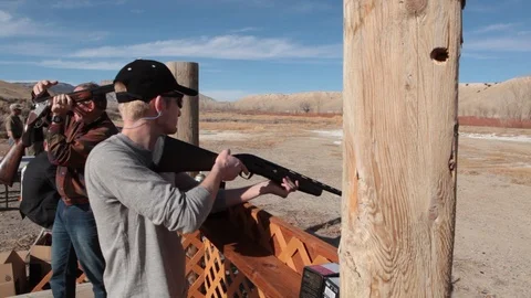 Weapons Training Skeet* Stock Footage 114624206