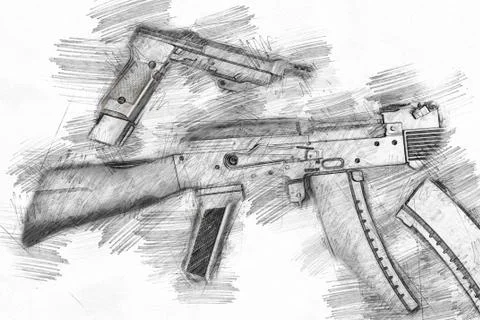 Weapons of War Stock Illustration