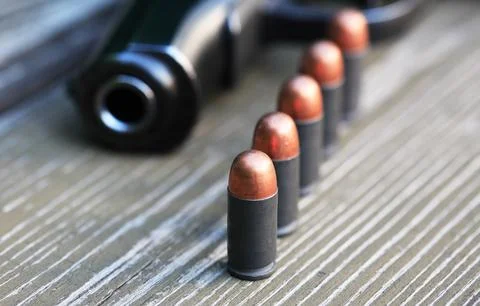Weapons On Wood Stock Photos