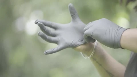 Wear black gloves Stock Footage 271175537