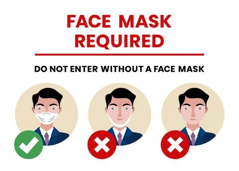 Wear face mask Stock Illustration