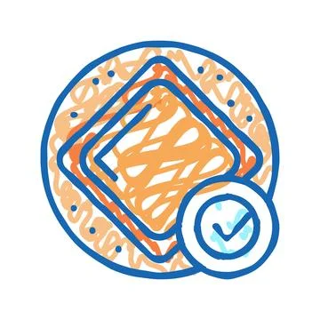 Wear polyurethane dressing icon doodle illustration Stock Illustration