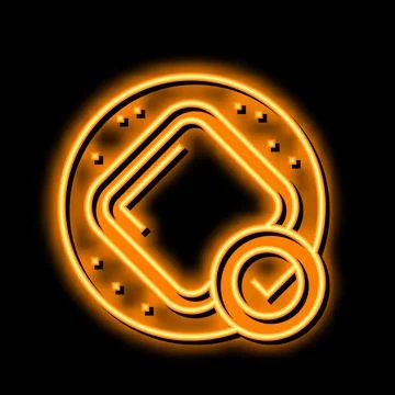 Wear polyurethane dressing neon glow icon illustration Stock Illustration
