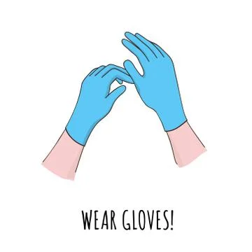 Wear protective gloves イラスト素材