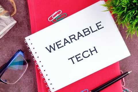Wearable computing concept. The concept of technology . WEARABLE TECH Concept Stock Photos