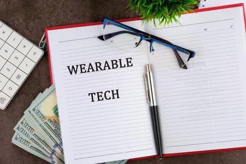 Wearable computing concept. The concept of technology . WEARABLE TECH Concept Stock Photos