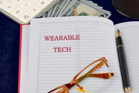 Wearable computing concept. The concept of technology . WEARABLE TECH Concept Stock Photos