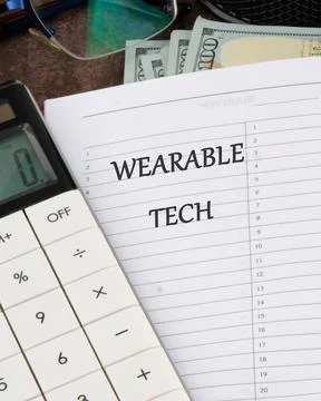 Wearable computing concept. The concept of technology . WEARABLE TECH Concept Stock Photos