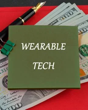 Wearable computing concept. The concept of technology . WEARABLE TECH Concept Stock Photos
