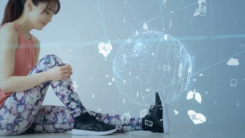 Wearable computing concept. Health care technology. Stock Footage 126143799
