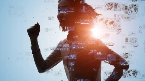 Wearable device concept. Smart watch. Health care technology. Sportstech. Stock Footage 135425229