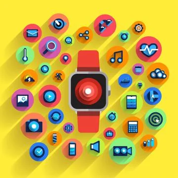 Wearable Device Icom Stock Illustration