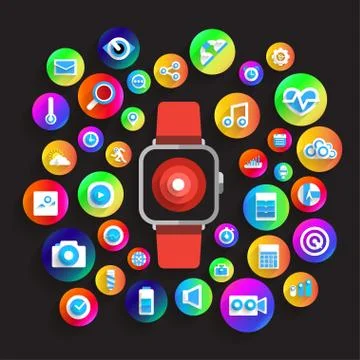 Wearable Device Icon Stock Illustration
