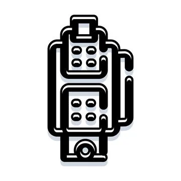 Wearable device icon representing technology and connectivity Stock-Illustration