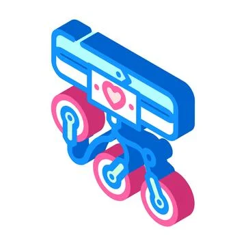 Wearable ecg isometric icon vector illustration Stock Illustration