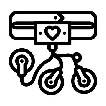 Wearable ecg line icon vector illustration Stock Illustration