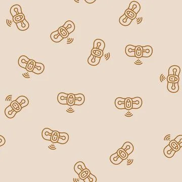 Wearable ecg line seamless pattern Stock Illustration