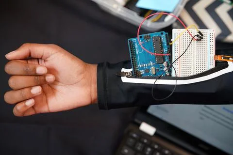Wearable electronic project Stock Photos
