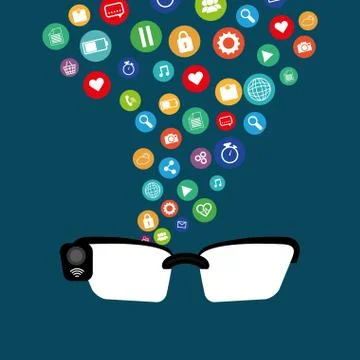 Wearable mobile technology イラスト素材