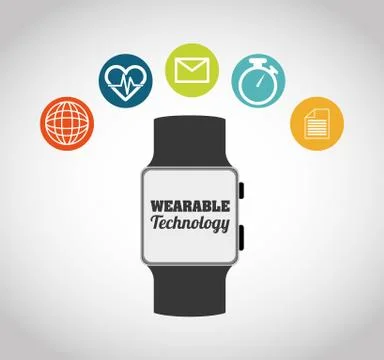 Wearable mobile technology Stock Illustration