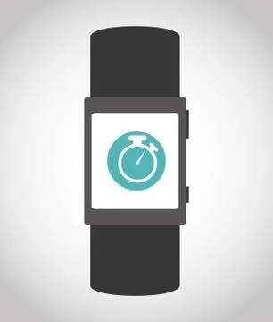Wearable mobile technology Stockillustratie
