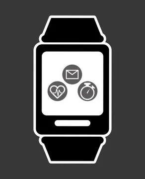 Wearable mobile technology Stock Illustration