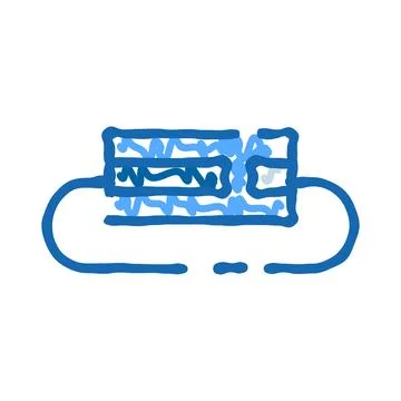 Wearable sleep mask blocking light icon Ilustración de archivo