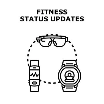 Wearable tech device tracking user health activity 스톡 일러스트
