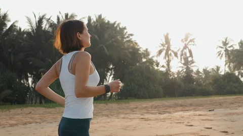 Wearable tech smart watch smartwatch, active woman wearing activity tracker 動画素材 103201041