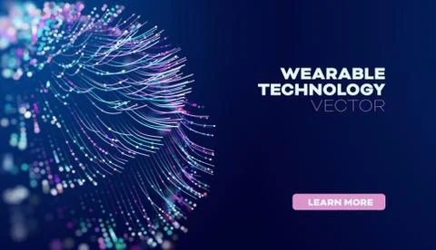 Wearable technology in abstract style. Abstract vector background. Future sci Stock Illustration